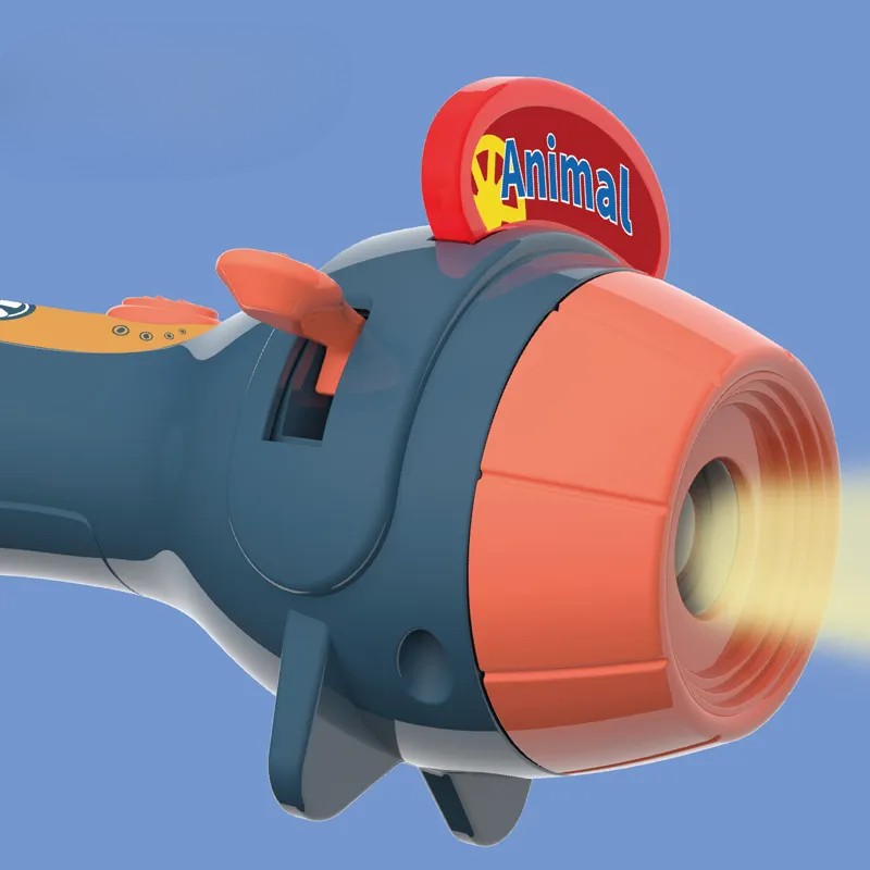 Set Jucarie Educativa, Proiector Tip Lanterna Pentru Copii, 6 Teme, 48 de Imagini, Cutie Depozitare, +3 ani, Albastru [7]