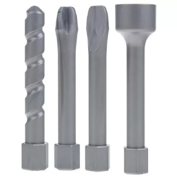 Set Jucarie pentru Copii Bormasina, Accesorii Incluse, 4 Capete de Schimb, Material Plastic, Interactiv, Distractiv, 21.5x17.5x6 cm, Portocaliu [5]