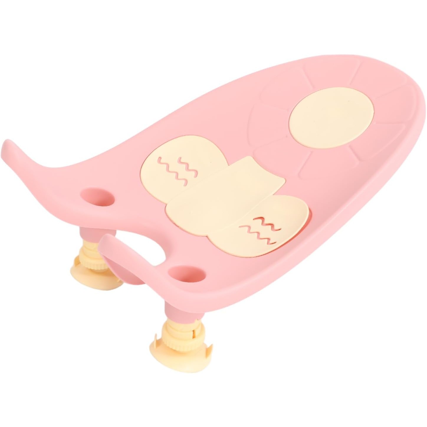 Suport de Baie Bebelusi, 0-12 luni, Montare pe Chiuveta/Lavoar/Cada, Ventuze Antiderapante cu Intaltime Reglabila, 50 x 24 x 12.5 cm, Roz [4]