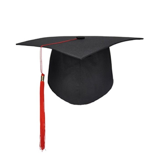 Baloane si Accesorii Absolvire - Toca Absolvire, Neagra cu Snur Rosu, Universala