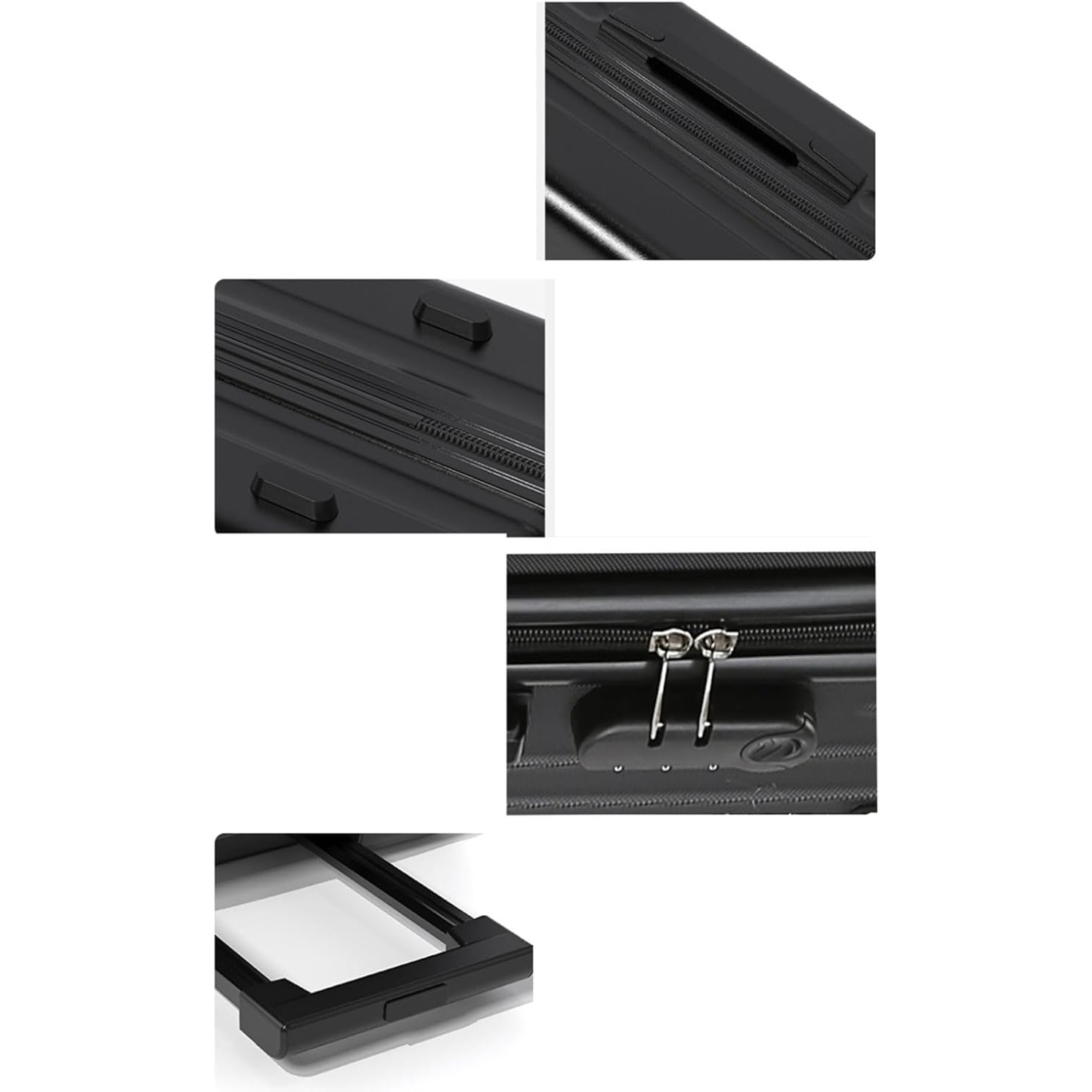 Troler de Calatorie, 56 x 35 x 22 cm, 4 Roti, Maner Reglabil, din ABS, cu Fermoar, Blocare cu Cod, Impermeabil, Model Astronaut, Negru [5]