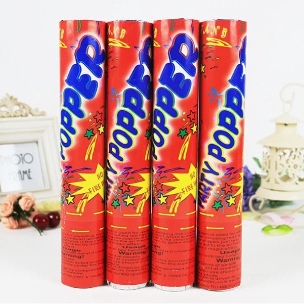 Tub de Confetti, Party Pooper, 40x5 cm, Confetii Asortate din Hartie, Multicolor [1]