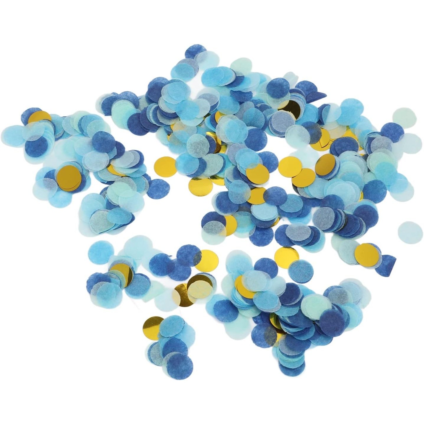 Tun de Confetti, Best Wishes 11 x 4 cm, Model Buline din Hartie si Folie, Albastru [1]