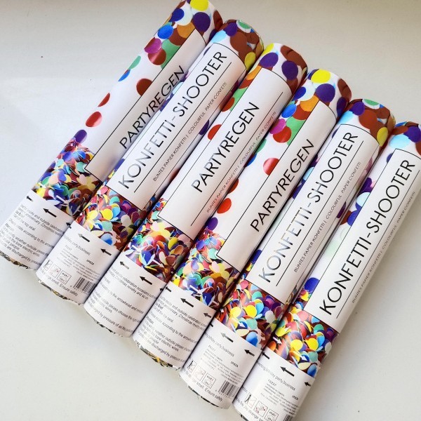 Tun de Confetti, 40 cm. Model Konffetti Shooter, Paiete din Hartie, Multicolor [3]