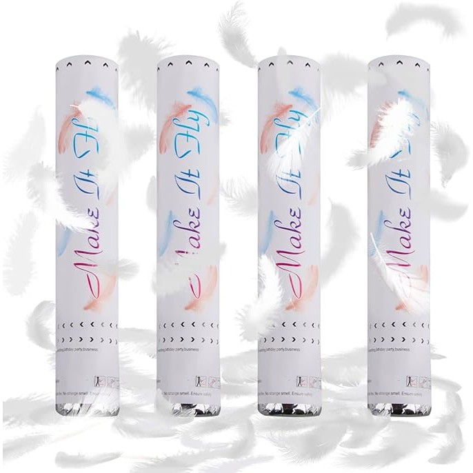 Tub de Confetti, Model Pene, 27 cm, Make It Fly, Alb [8]