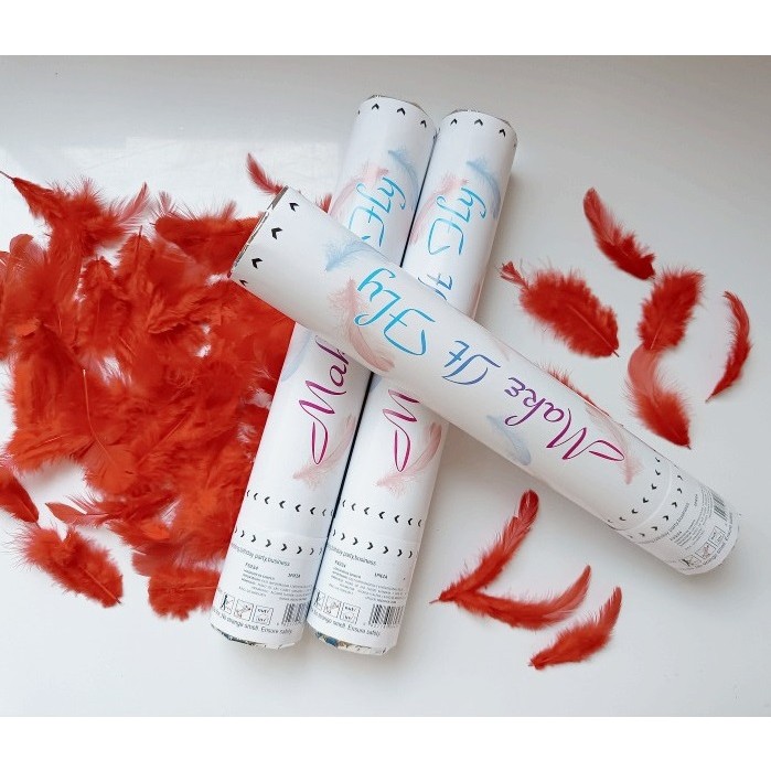 Tub de Confetti, Model Pene, 27 cm, Make It Fly, Rosu [1]