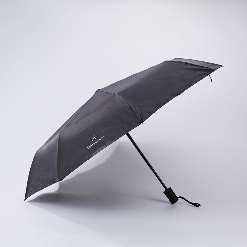 Umbrela, Protectie UV Soare, Protectie Ploaie, Pliabila, din Vinil si Otel, 96 x 67 cm, Negru [5]