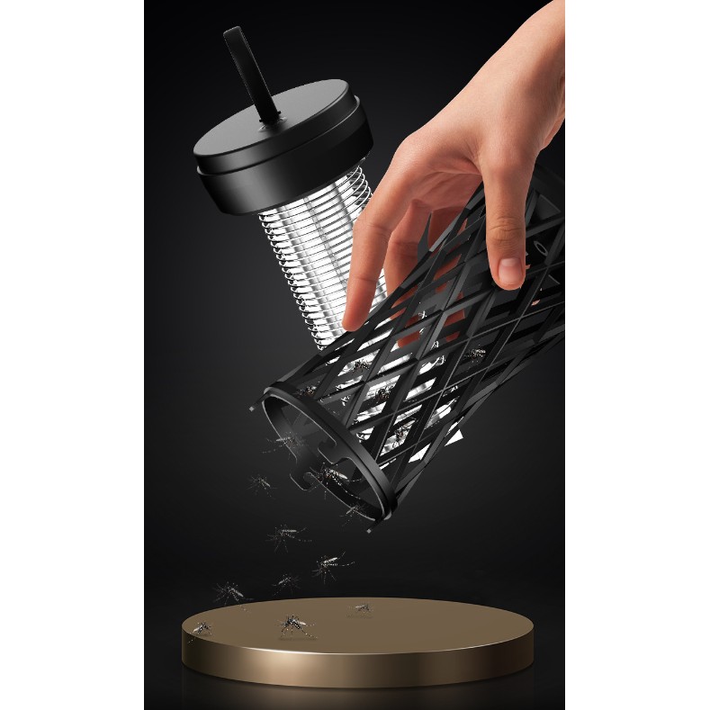 Lampa Anti-Insecte, Lumina UV, Electrica, Incarcare USB, 5V, 1A, Silentioasa, 12 x 6 m, Gri [6]