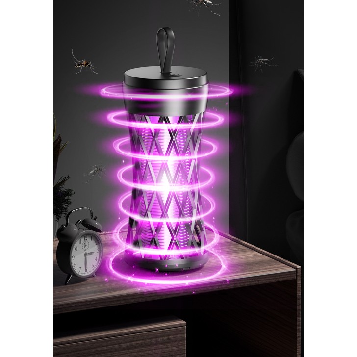 Lampa Anti-Insecte, Lumina UV, Electrica, Incarcare USB, 5V, 1A, Silentioasa, 12 x 6 m, Negru [5]