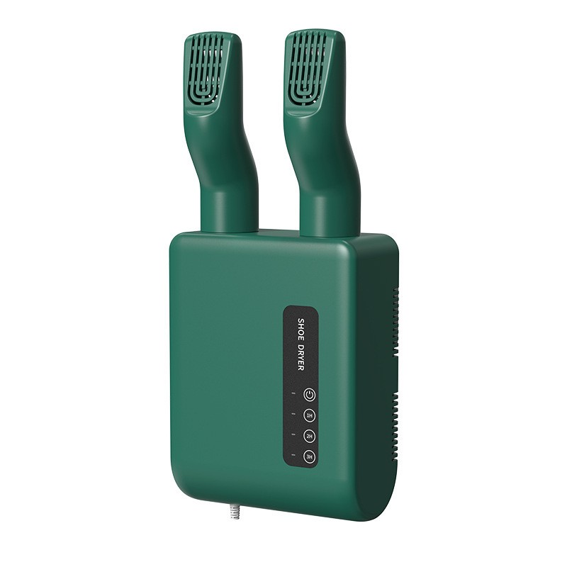 Uscator de Pantofi, Functie de Uscare, Dezinfectie, Dezodorizare, Montaj pe Perete fara Perforare, din PVC, Silentios, Timer, Verde [2]