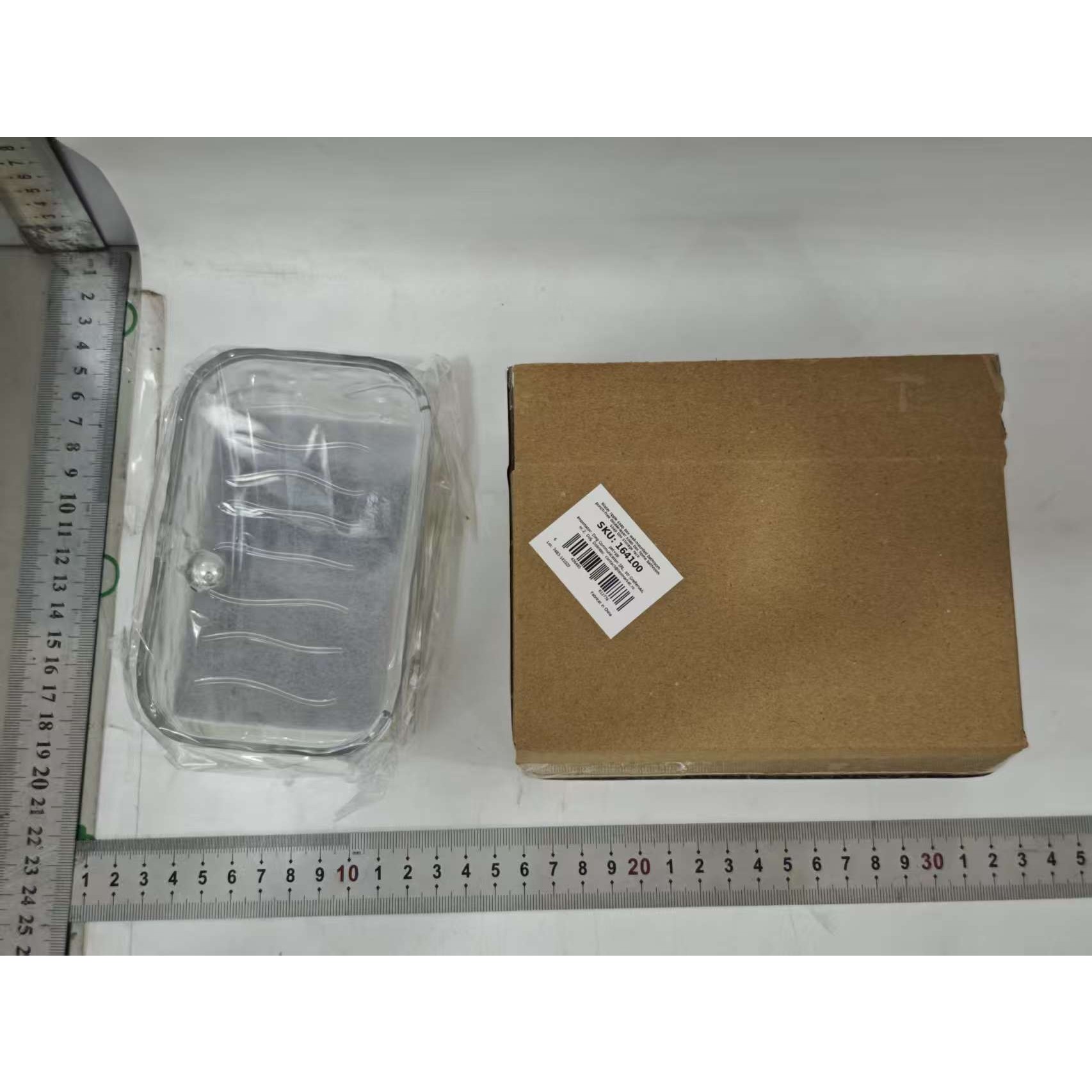 Savoniera Dubla, 2 Straturi, Instalare fara Perforare, Agatatoare Burete, 13.5 x 8.5 x 6 cm, Transparent [6]