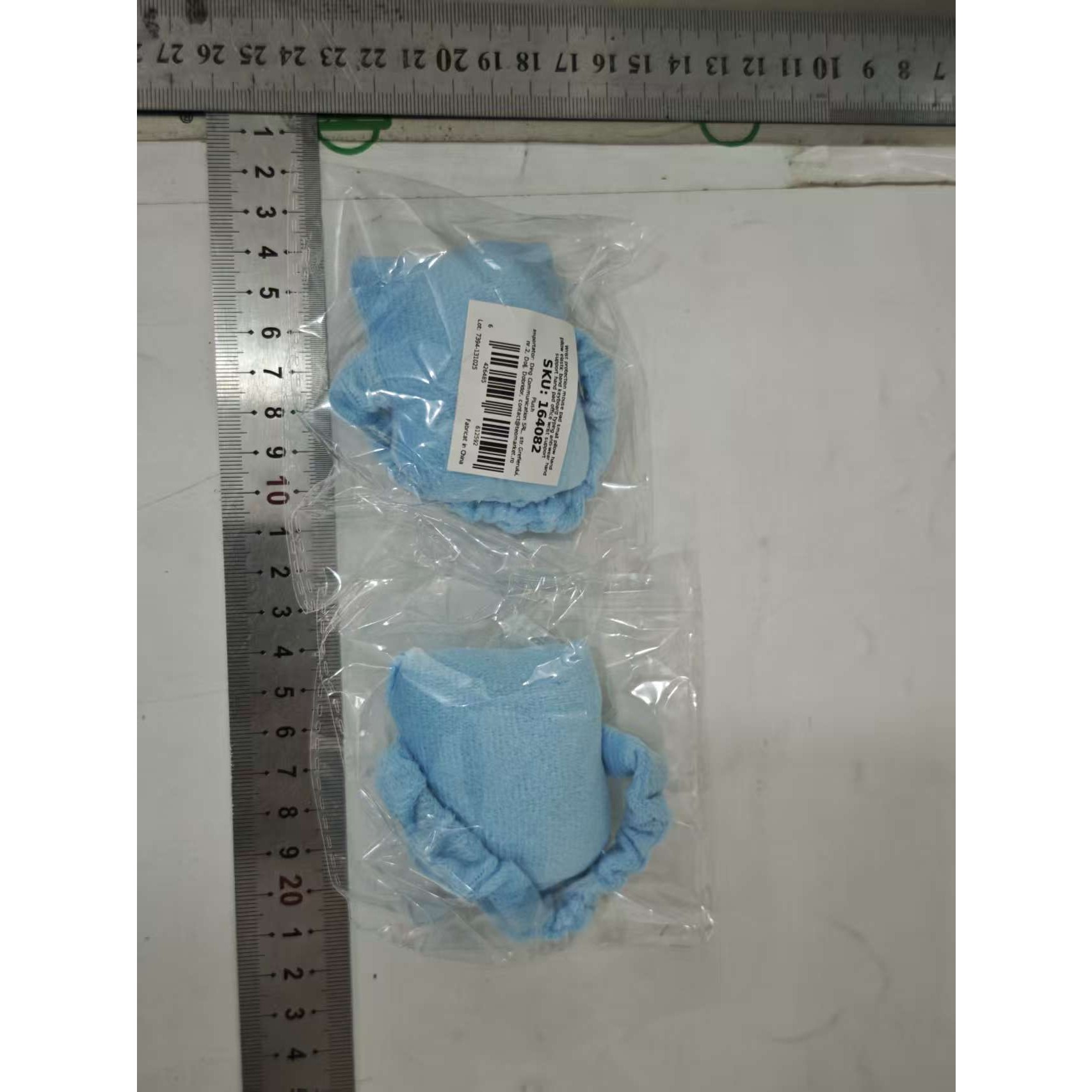 Suport de Mana, Pernuta pentru Incheietura cu Banda Elastica, pentru Mouse, Moale, 7.5 x 7 cm, Albastru [1]