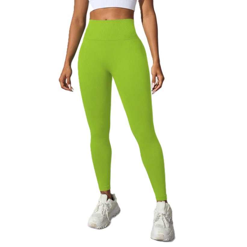 Fitness si sport - Pantaloni de Fitness/Yoga, pentru Femei, Material Elastic, Spandex, Talie Inalta, Verde, Marime L