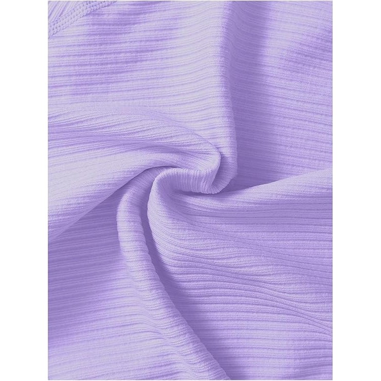 Costum pentru Fitness/Yoga, pentru Femei, Material Elastic, Spandex, Talie Inalta, Mov, Marime M [2]