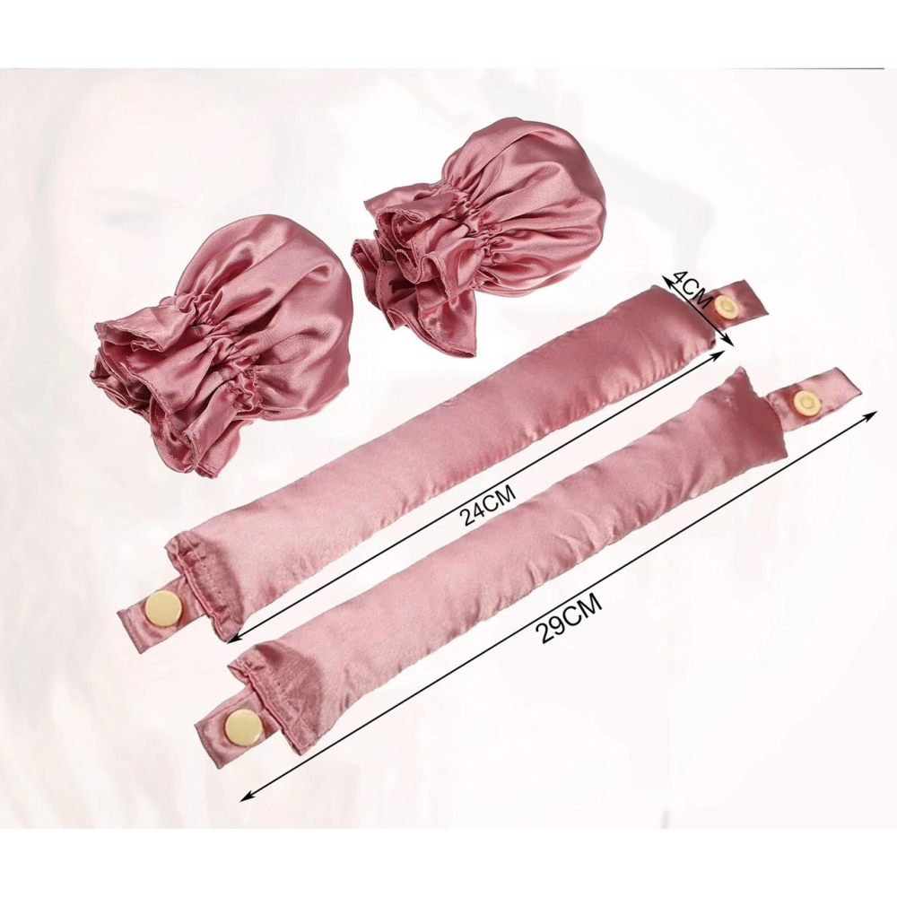 Accesoriu de Ondulat Parul, Flippy, fara Caldura, din Poliester, Manual, Prin Rasucire, 29 x 4 cm, Roz [2]