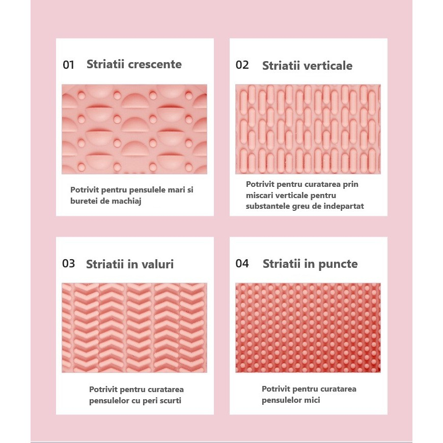 Accesoriu din silicon pentru curatarea accesoriilor makeup, pensule, buretei, 14.5 x 11,5 cm, 2 moduri de utilizare, pliabil, mov [11]