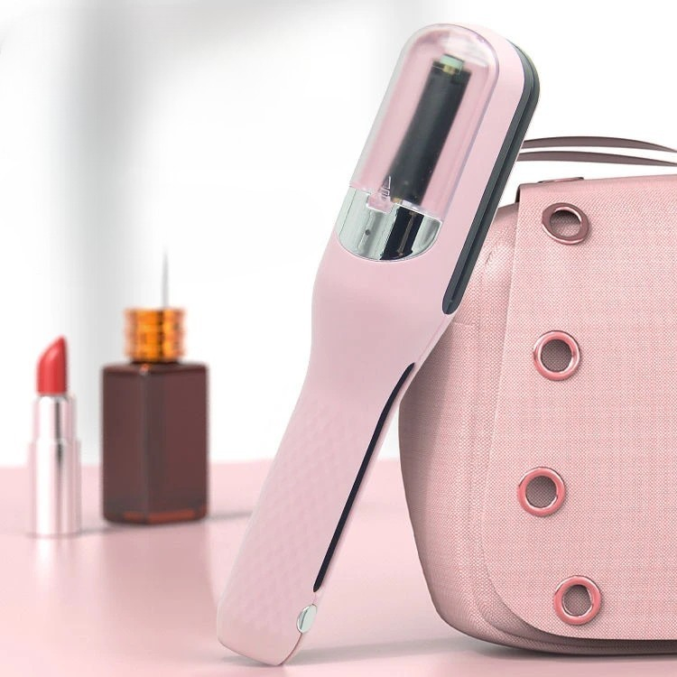 Aparat de Reparare a Varfurilor Despicate, Netezirea Firului de Par, din ABS+PC, cu Ioni Negativi, Baterie 500 mAh, 24.8 x 5.3 x 5 cm, Roz [3]