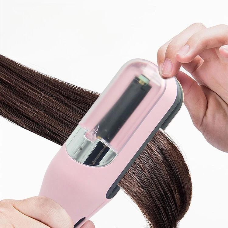 Aparat de Reparare a Varfurilor Despicate, Netezirea Firului de Par, din ABS+PC, cu Ioni Negativi, Baterie 500 mAh, 24.8 x 5.3 x 5 cm, Roz [4]