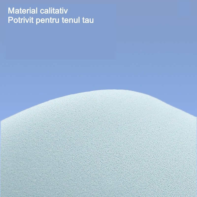 Burete de Machiaj Triunghi Reutilizabili, Utilizare Umeda sau Uscata, 5.5 x 5.5 x 0.9 cm, Powder Puff, Albastru [2]