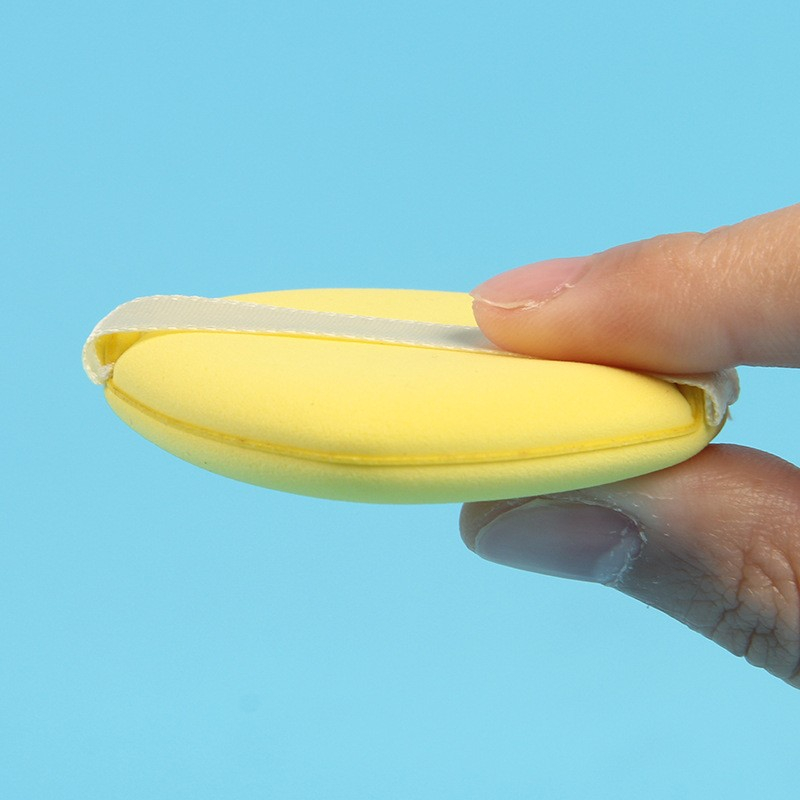 Burete de Machiaj Triunghi Reutilizabili, Utilizare Umeda sau Uscata, 5.5 x 5.5 x 0.9 cm, Powder Puff, Galben [6]