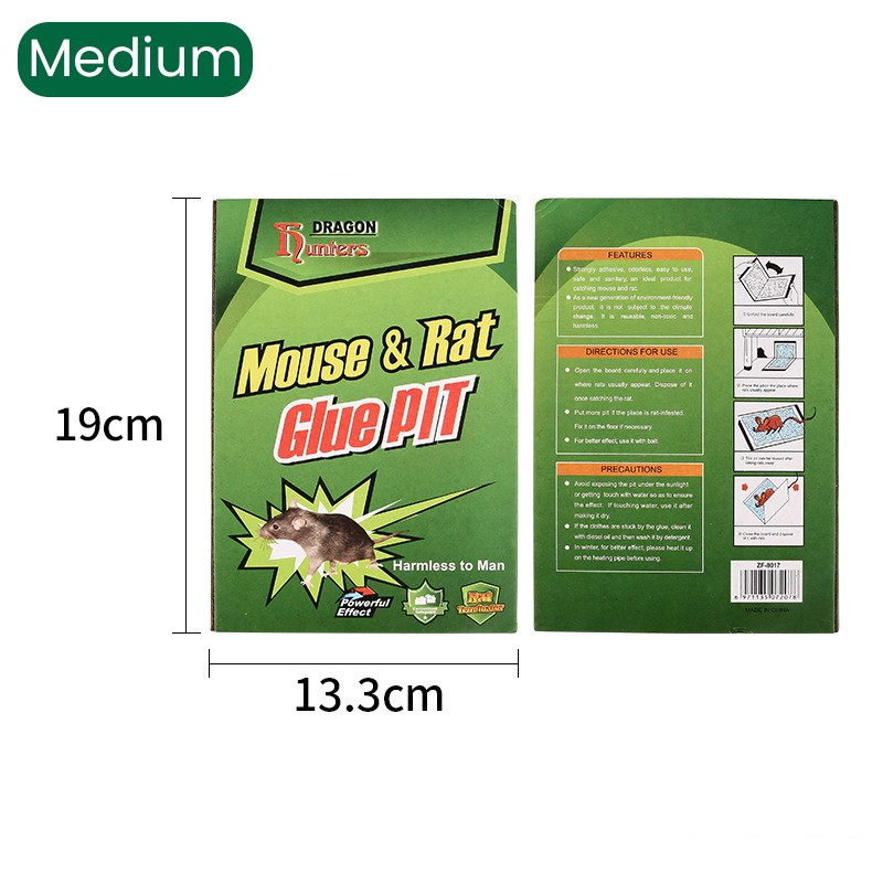 Capcana Autoadeziva pentru Soareci, Placa Autoadeziva pentru Rozatoare cu Efect Puternic de Imobilizare, Capcana cu Lipici, pentru Uz Casnic, 19 x 13 xm Verde/Galben [2]