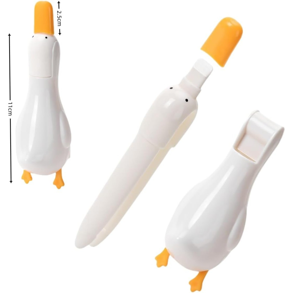 Cleste Multifunctional, 2in1, Cleste pentru Parul Cazut si Mini Racleta pentru Depuneri, din ABS, Model Rata, Alb [6]