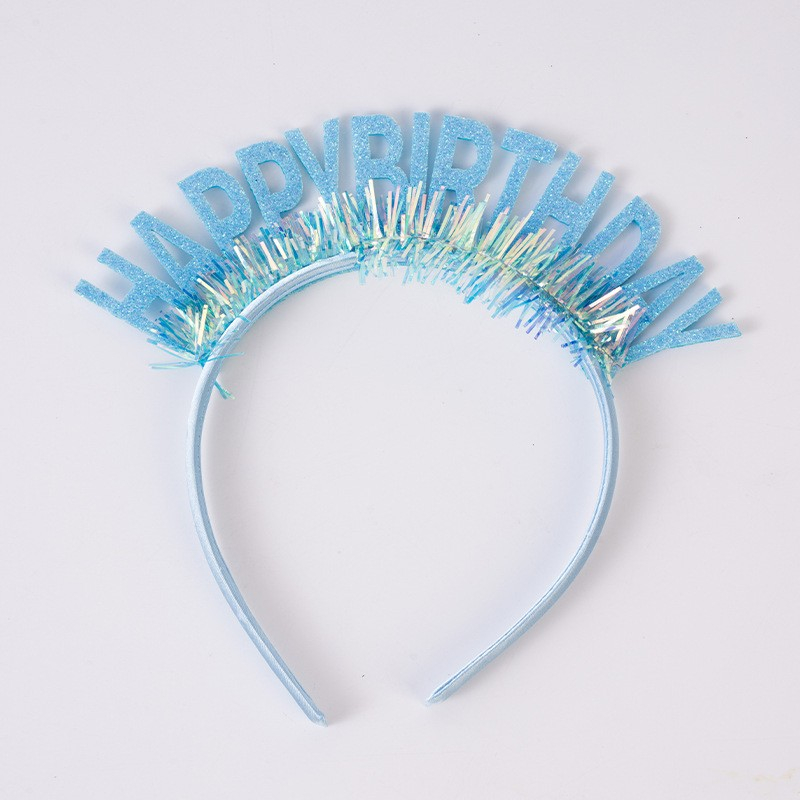 Coronita Decorativa pentru Petreceri, Tema Aniversare, Model Happy Birthday, Marime Universala, Albastru [2]