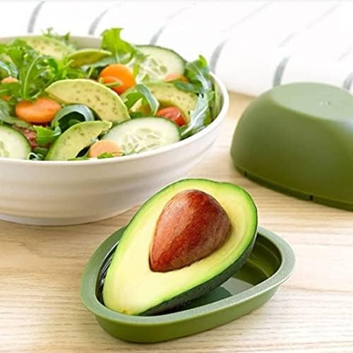 Cutie Alimentara, Model Avocado, din Plastic, 12.5 x 12.5 x 5.4 cm, 500 ml, Verde Inchis [7]