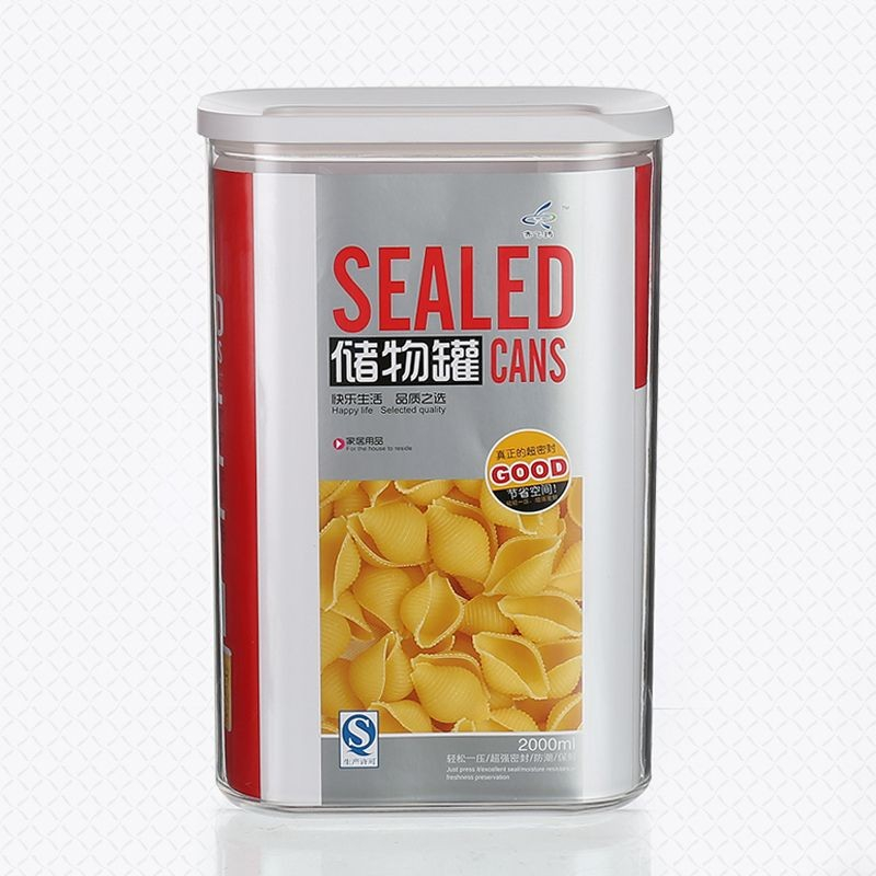 Cutie de Depozitare Alimente, 2L, Capac Alb, din ABS+Silicon, 14.5 x 9 x 22.2 cm, Transparent [5]