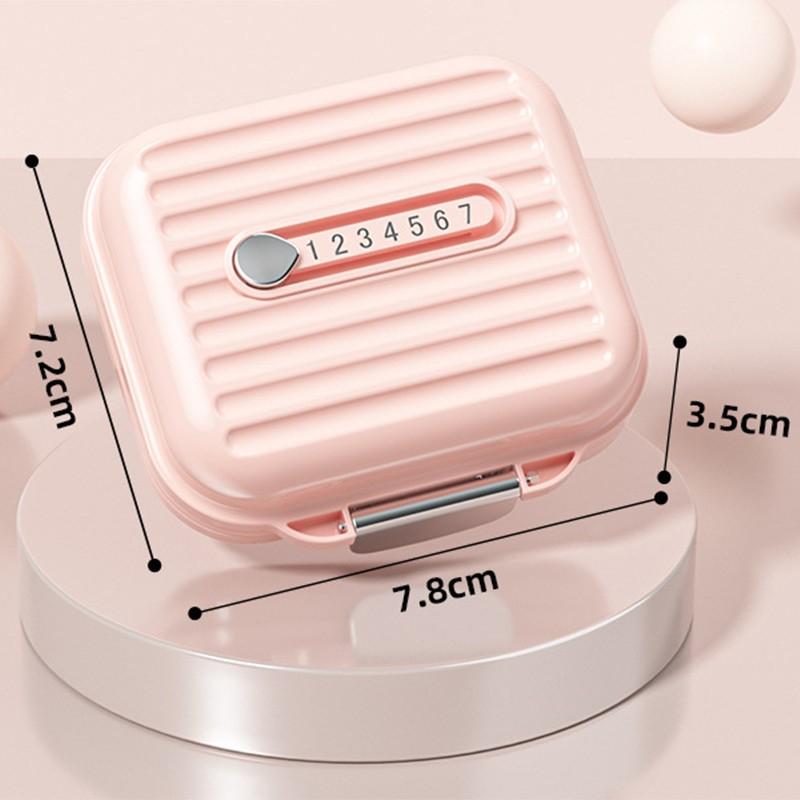 Cutie de Depozitare pentru Pastile, Cutie de depozitare Medicamente, Cutie de depozitare Vitamine, Suplimente, pentru Fete, din Plastic cu indice zi, Roz [3]