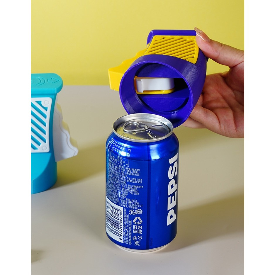 Desfacator Doze, Flippy, din ABS, 10.7 x 8 cm, Manual, Albastru/Galben [5]