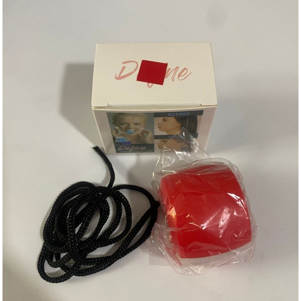 Dispozitiv de Tonifiere Faciala, din Silicon, Corectare Mandibula/Maxilar, Rosu [4]