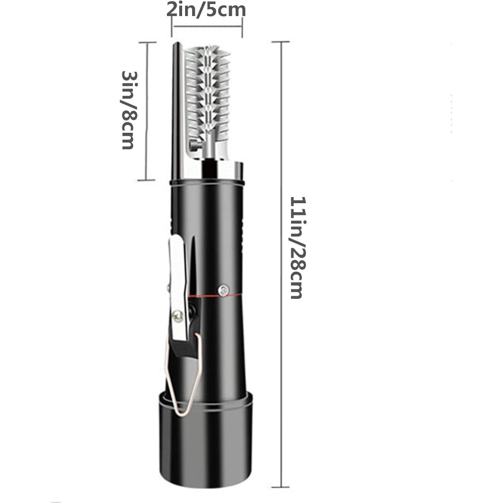 Dispozitiv Electric de Curatare Solzi Peste, din Otel Inoxidabil, 28 x 5 cm, Negru [7]