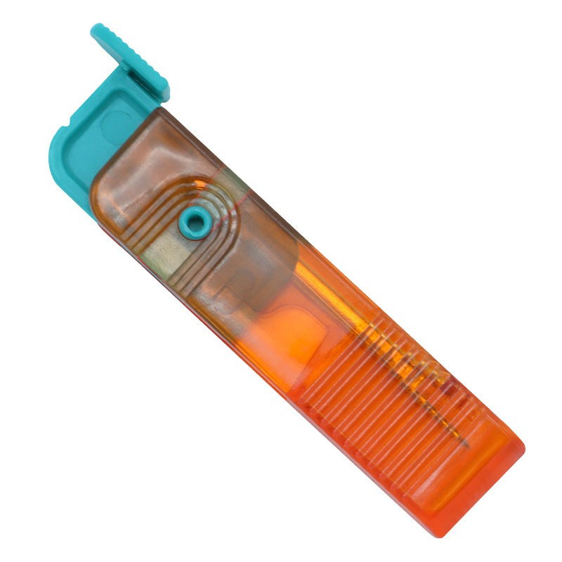 Dispozitiv pentru Descusut, Taietor de Etichete, 1.7 x 7 cm, Pliabil, din Plastic, Albastru/Portocaliu [2]