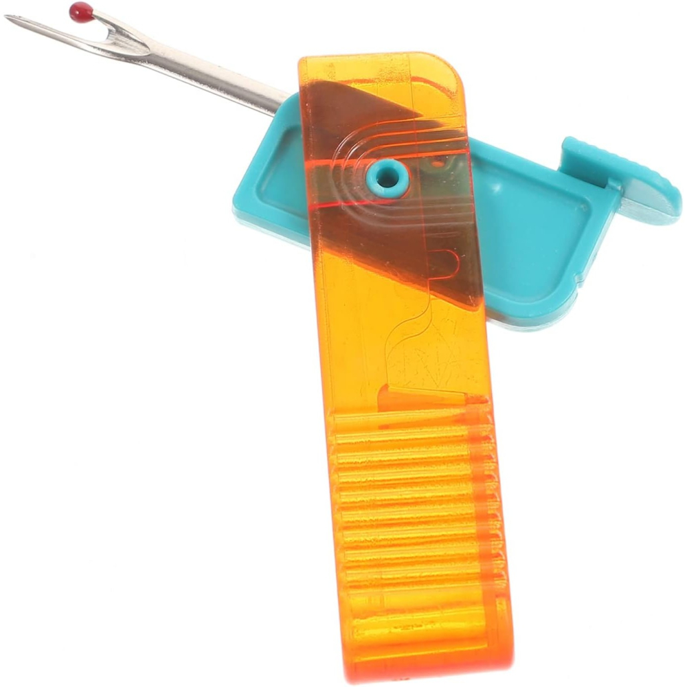 Dispozitiv pentru Descusut, Taietor de Etichete, 1.7 x 7 cm, Pliabil, din Plastic, Albastru/Portocaliu [3]