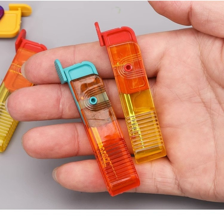 Dispozitiv pentru Descusut, Taietor de Etichete, 1.7 x 7 cm, Pliabil, din Plastic, Rosu/Galben [4]