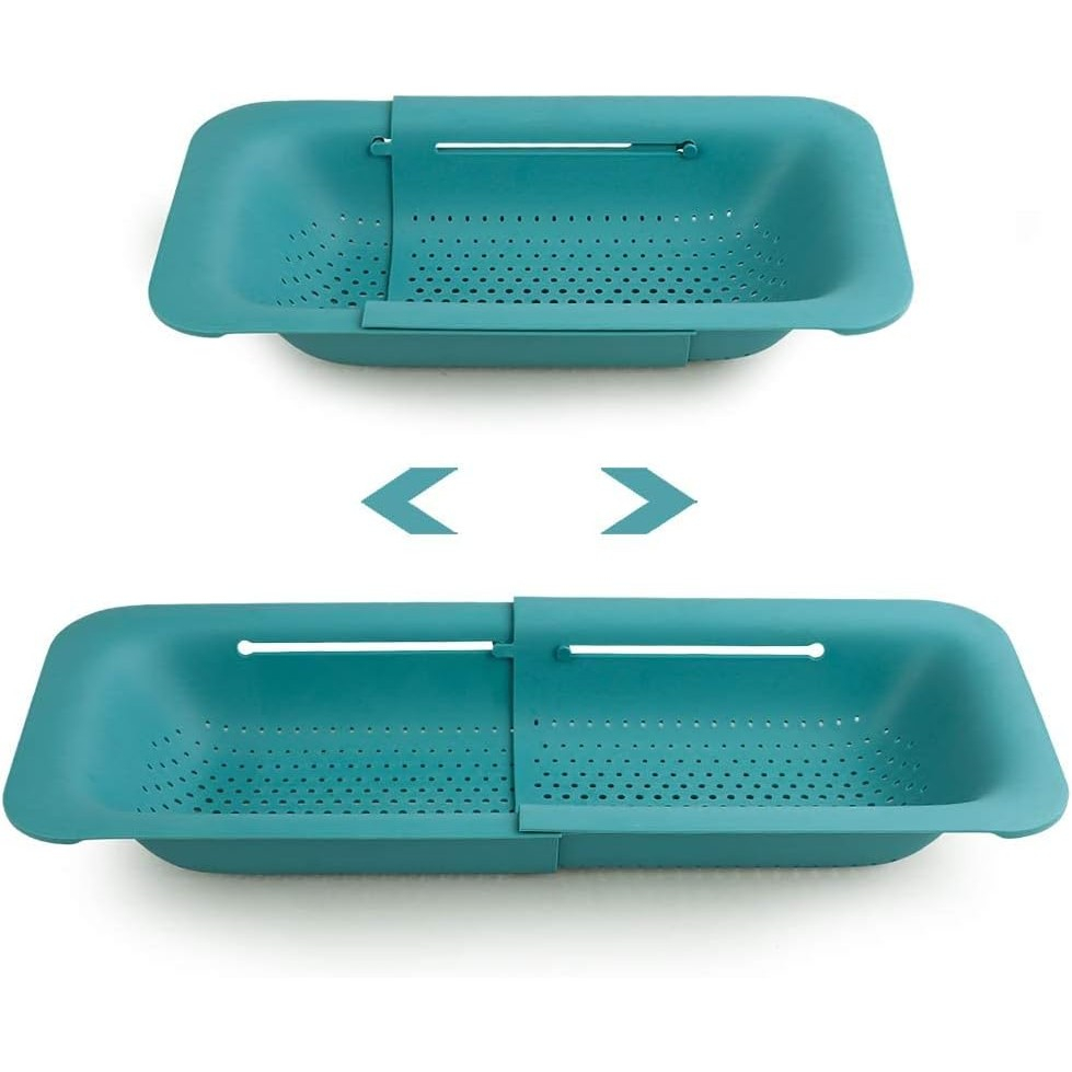 Cos pentru Scurgere Chiuveta de Bucatarie, Plastic, Telescopic, 36x20x5 cm, Verde [6]