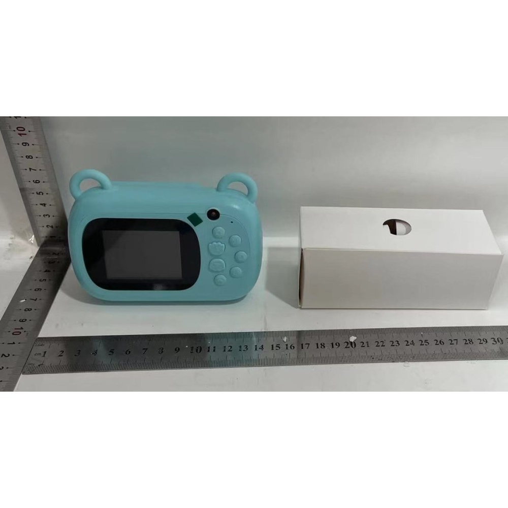 Camera Instantanee pentru Copii, Camera Frontala + Selfie, cu Functie de Printare, Cablu USB-C, Bluetooth, Compatibil iOS/Android, Imprimare APP, Model Dino Love, Albastru [5]