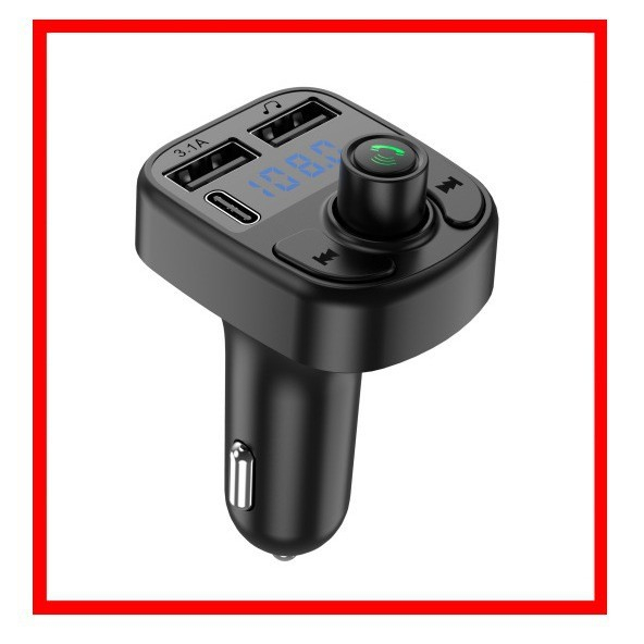 Incarcator Auto cu MP3 Player, Bluetooth 5.0, 5V, 2 x USB, Type C, Negru [4]