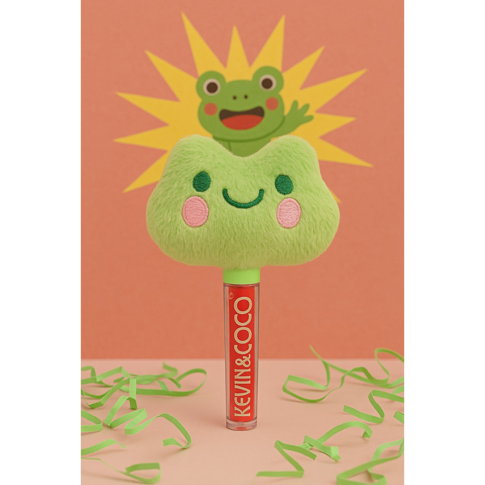 Luciu de Buze, Kevin&amp;Coco, Animat de Plus, Model Broasca, Verde [2]