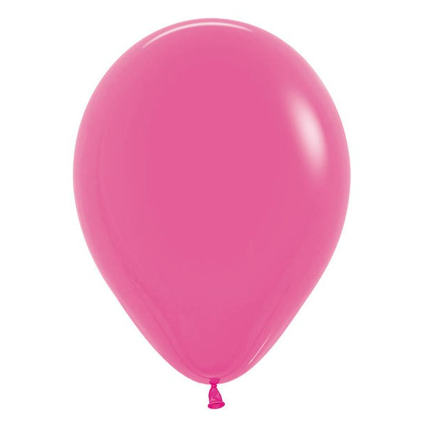 Set 10 Baloane din Latex, Model Party cu Buline si Simple, 30 cm, Fucsia, 2.8 g [3]