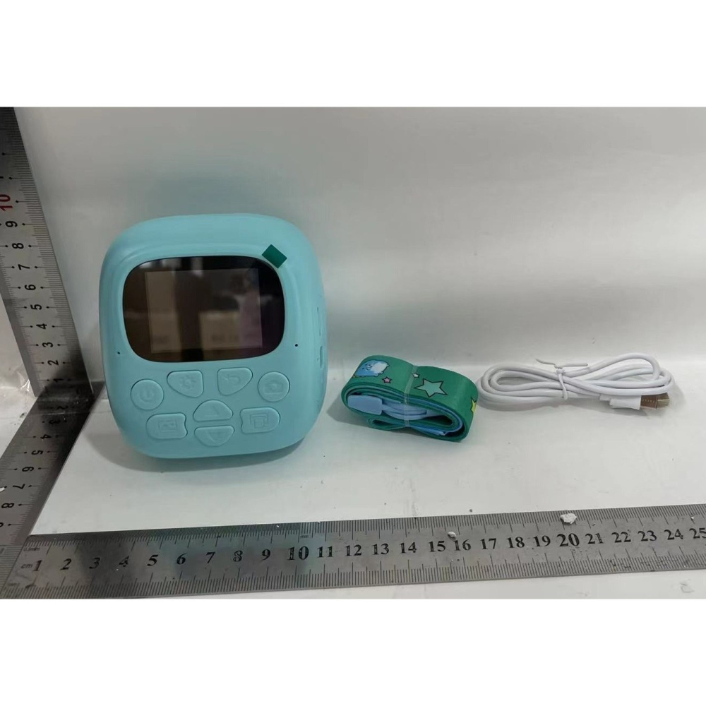 Camera Instantanee pentru Copii, Camera Frontala + Selfie, cu Functie de Printare, Cablu USB-C, Bluetooth, Compatibil iOS/Android, Imprimare APP, Model Dino, Albastru [5]