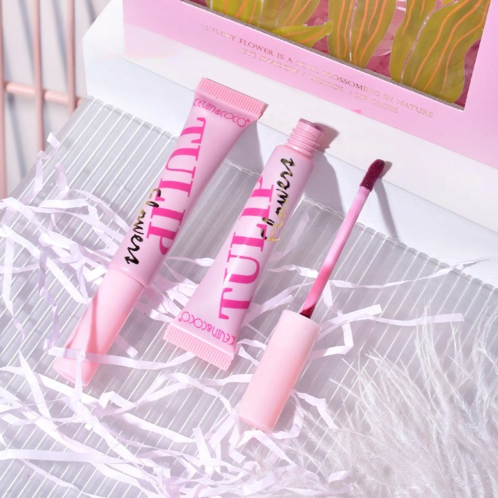 Set de Machiaj, KEVIN &amp; COCO, 22 Culori, Model Lalele, 2 Palete de Farduri, 2 Lip Gloss-uri, 2 Lip Stick-uri, 1 Oglinda Inimioara, 15.7 x 21 x 4 cm, Multicolor [4]