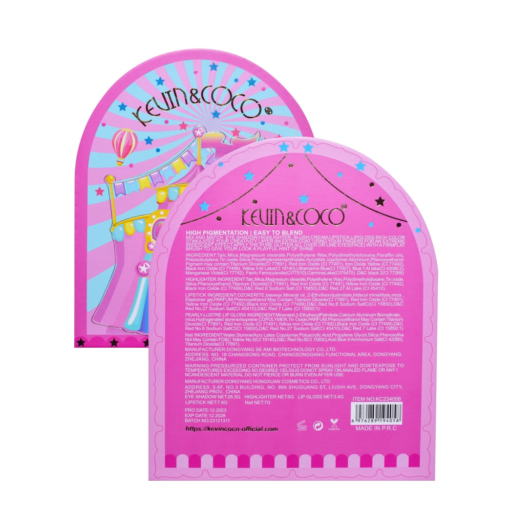 Set 9 Produse de Machiaj, KEVIN &amp; COCO, Arch Circus, 27 culori, 17 x 22.5 x 3.3 cm [6]