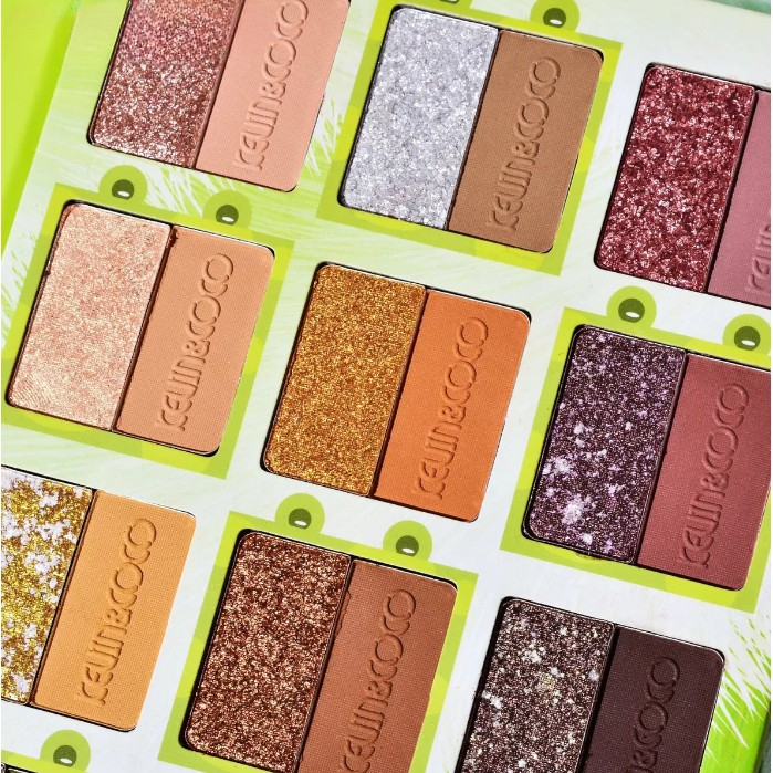 Set de Machiaj Kevin&amp;Coco, 38 culori, Fard Ochi, Iluminatoare si Contouring, Husa Pufoasa, Model Broscuta, 17.3x12.5x5 cm, Multicolor [4]