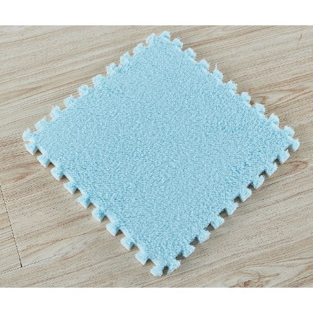 Set 10 Piese Covor tip Puzzle, Spuma EVA, Pufos, 30 x 30 x 1 cm, Baby Blue [6]