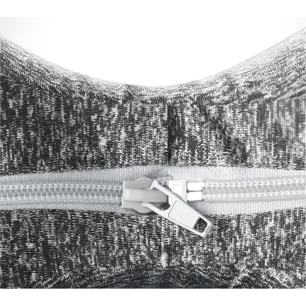 Perna Ortopedica pentru Picioare, Multifunctionala, Confortabil?, in Forma de Inima, Spuma cu Memorie, Curea Anti-cadere, 25x23x13 cm, Gri [6]