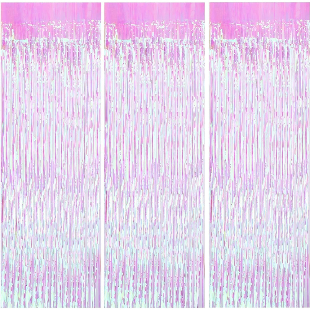 Perdea Franjurata, Model Decor Petrecere, pentru Fundal de Poze, Amenajare Colorata a Petrecerii, Dimensiune 100x200 cm, Roz [7]