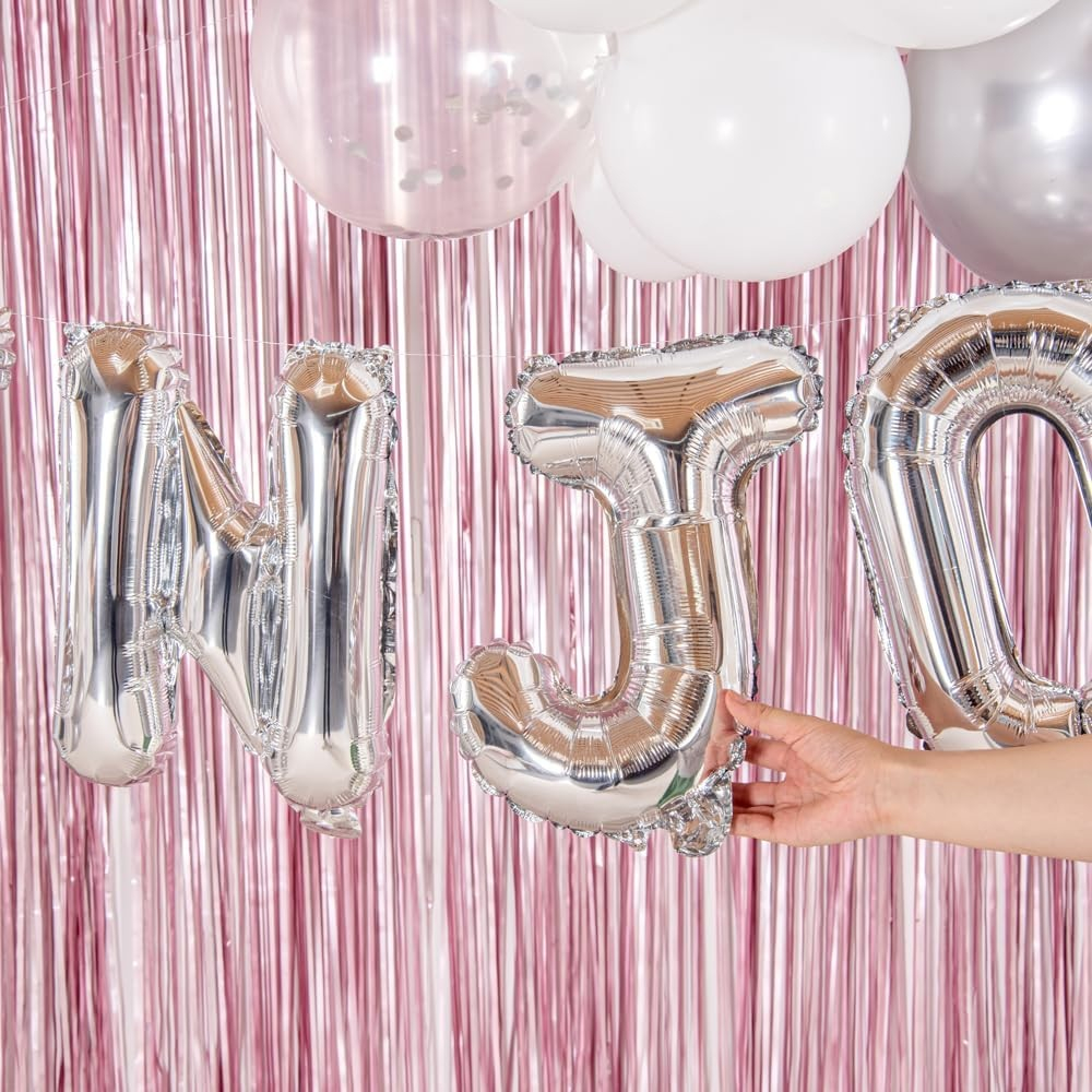 Balon Folie Metalizata Litera J, 80 cm, Umflati cu Heliu sau Aer, Ambalaj Individual, Pai inclus, Argintiu [5]