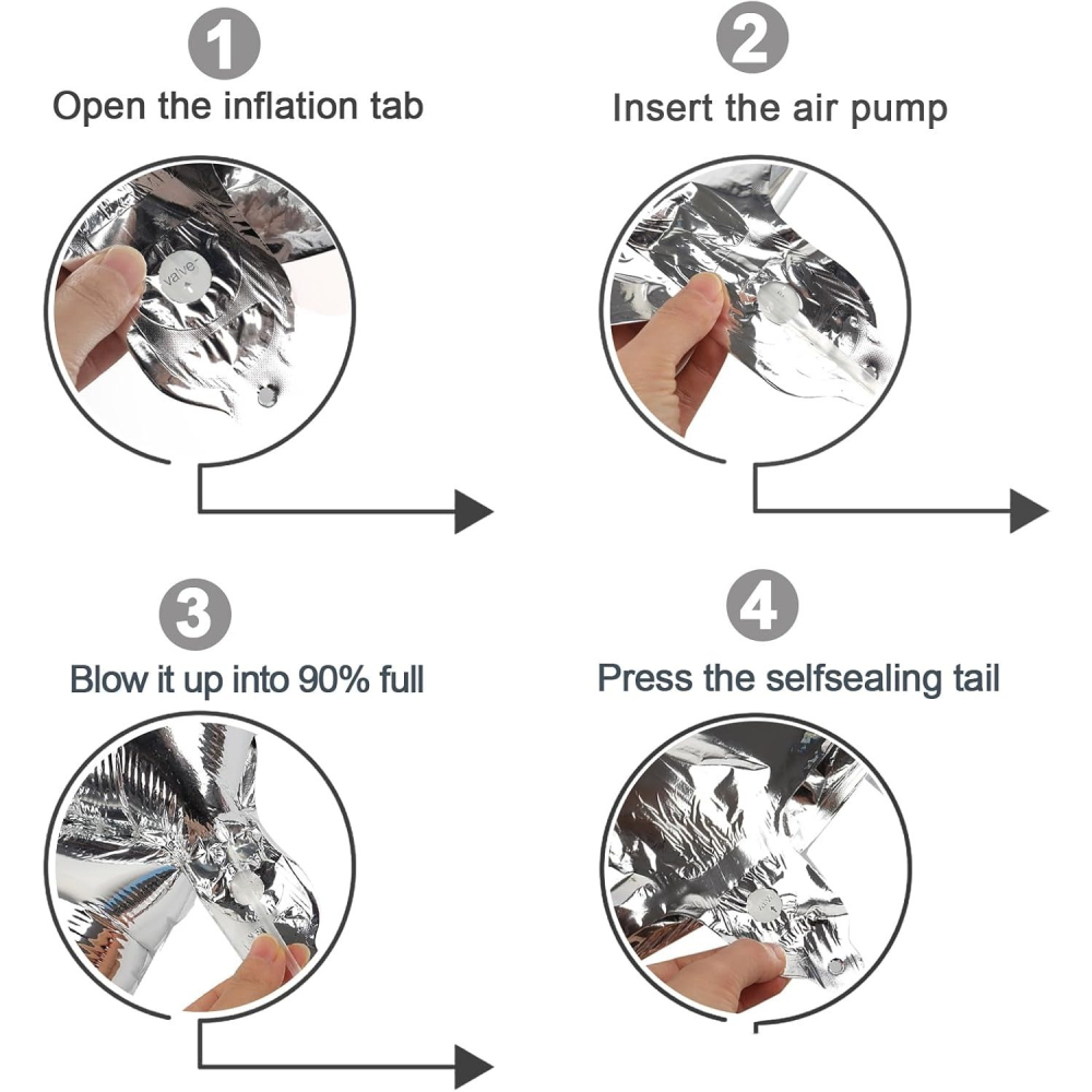 Balon din Folie Metalizata, Figurina Cifra, Tema Aniversare 100 cm, Ambalaj Individual, Pai inclus, Umflare cu Aer sau Heliu, Argintiu, Cifra 3 [6]